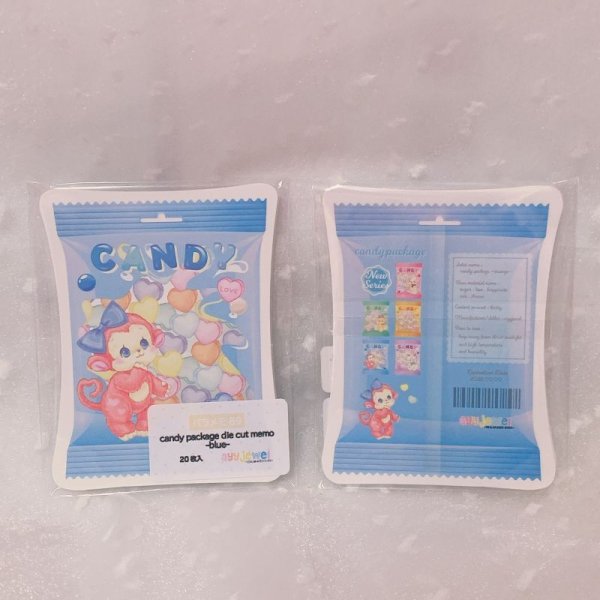 画像1: バラメモ 89.candy package die cut memo ~blue~