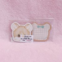 バラメモ119.animal face die cut memo ~chocolat~