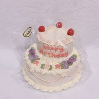 2段フェイクケーキ happy birthday×フラワー