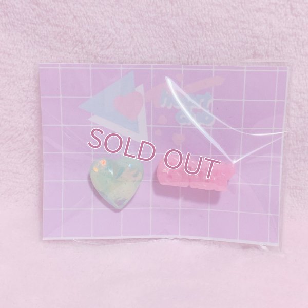 画像1: min min　ブローチ　set２