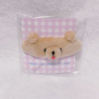 くまさんパッチンピン(ミルクティ色)右用