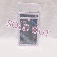 デニムカードケース　リボン　パープル