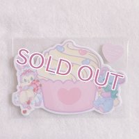 fluffy bunny×ayyjewel ダイカットメモ　バニラカップケーキ