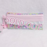 PVCペンポーチ　ブロック柄