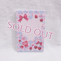 バラメモ用紙ミニ Dressy Cherry No.08(ブルーダイヤ柄)