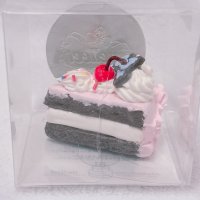 小さなカットフェイクケーキ　リボンチョコ　チョコ