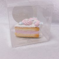小さなカットフェイクケーキ　おはなパール　しろ