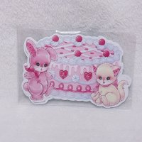 アニマルケーキ にゃんうさ ダイカットメモ