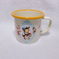 レトロアニマルホーローマグカップ　頭巾ねこ