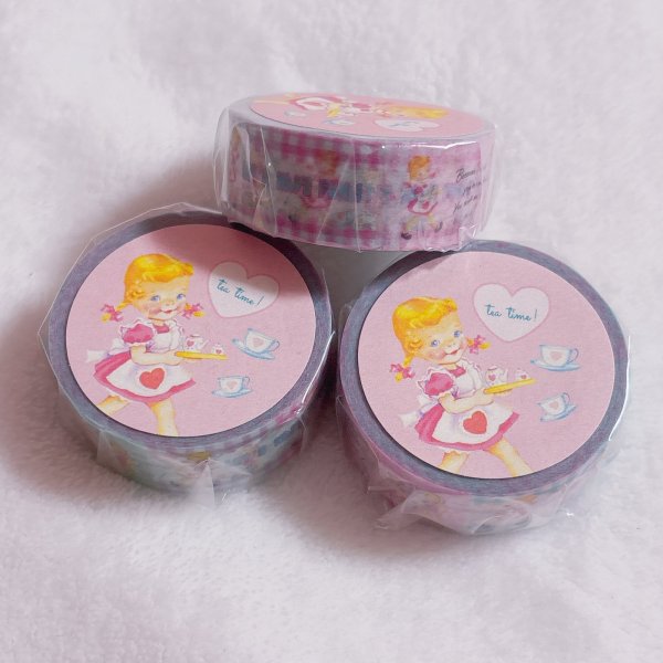 画像1: happy tea timeマスキングテープ
