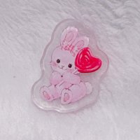 アクリルパーツ（ピンクうさぎ）