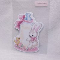 ダイカットメモ　ミルクボトル