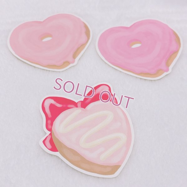 画像1: ダイカットシール　ドーナツ