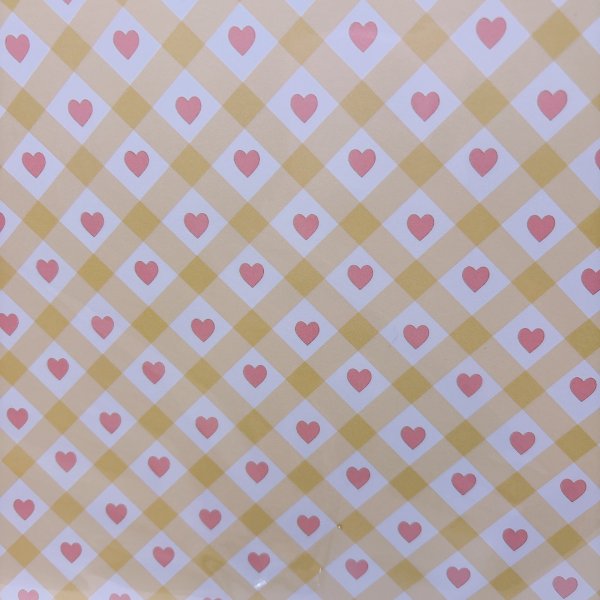 画像1: デザインペーパー(黄チェック）
