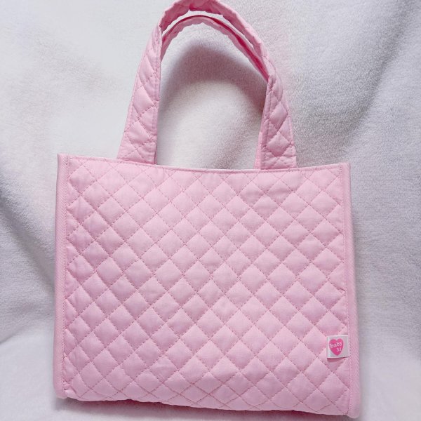 画像2: PVC窓付きキルトバック　ブルーリボン
