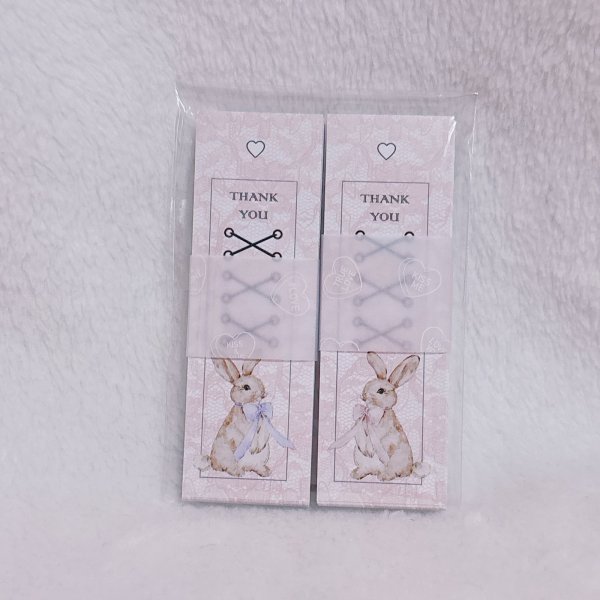 画像1: 紙タグ some bunny - THANK YOU girly type -