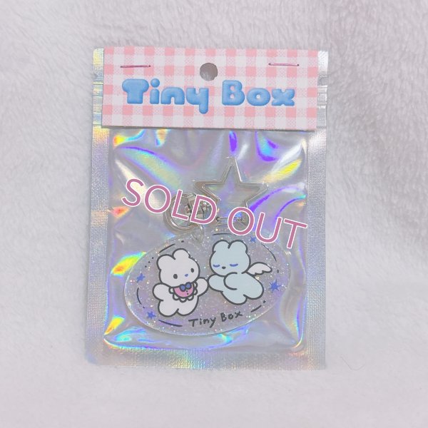 画像1: クマアクリルキーホルダー(ラメ・クリア)