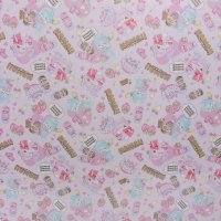 BabyPuffs　ペーパー総柄(ピンク)