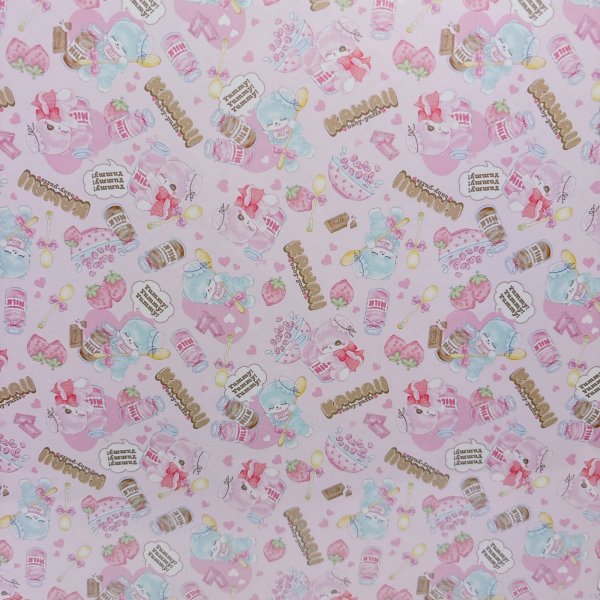 画像1: BabyPuffs　ペーパー総柄(ピンク)