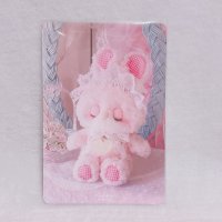 ポストカード22　(ピンクうさぎ)