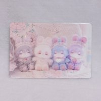 ポストカード21　(4匹のうさぎ)