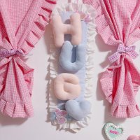 コラボウォールデコ（縦　ピンクレース　　BABY）
