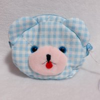 くまさんお顔ポーチ(しゅわしゅわソーダ色）