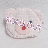 くまさんお顔ポーチ(いちごみるく色）