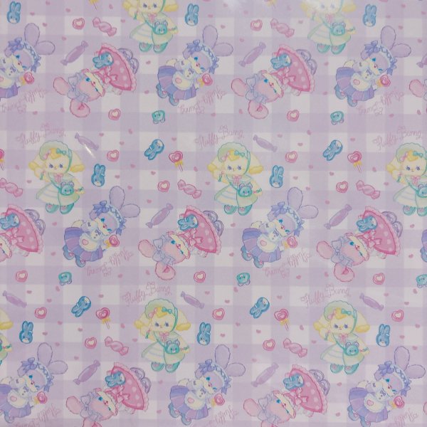 画像1: lolita gingham lavender A4ペーパー