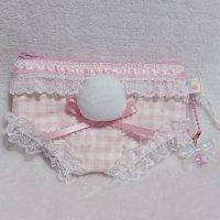 おパンツポーチ（いちごみるく色)