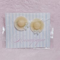 麦わら帽子　ピアス