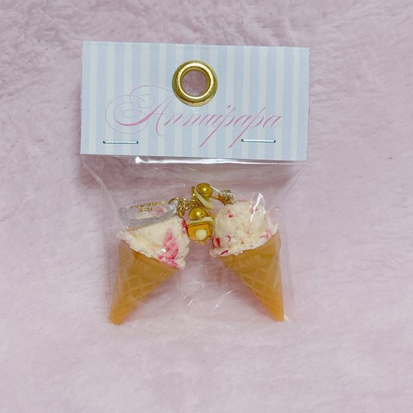 画像1: アイスクリームイヤリング　シングル