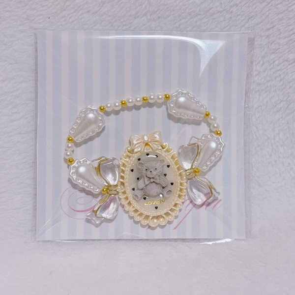 画像1: オバール額縁クマさん　ブレスレット