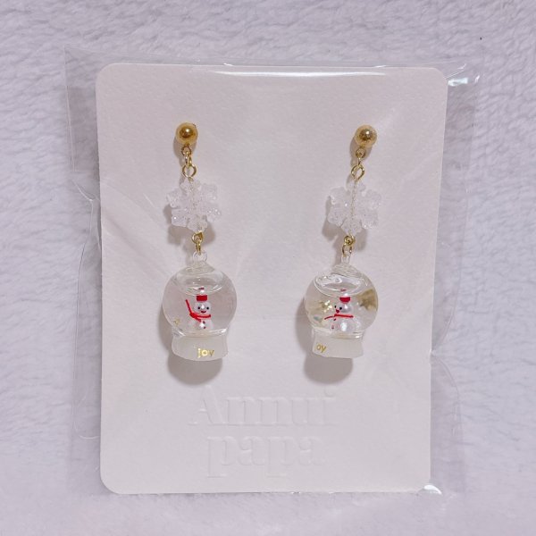 画像1: スノードーム　ピアス