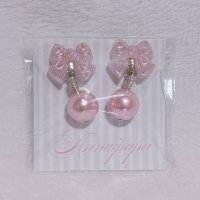 リボン　ピアス