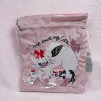 猫ちゃん刺繍巾着