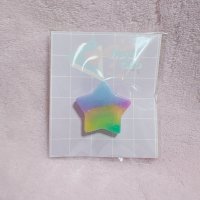 レインボーグラデ　ブローチ　星