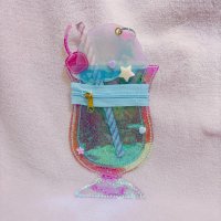 クリームソーダポーチ　フラット　ソーダ