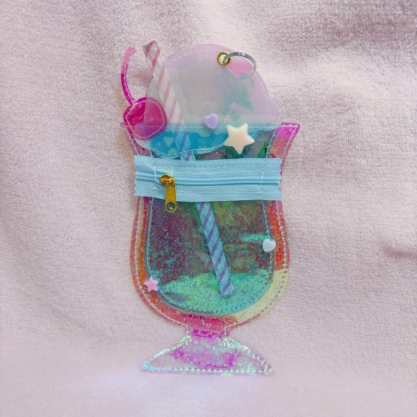 画像1: クリームソーダポーチ　フラット　ソーダ