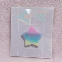 レインボーグラデ　ブローチ　星