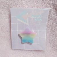 レインボーグラデ　ブローチ　星