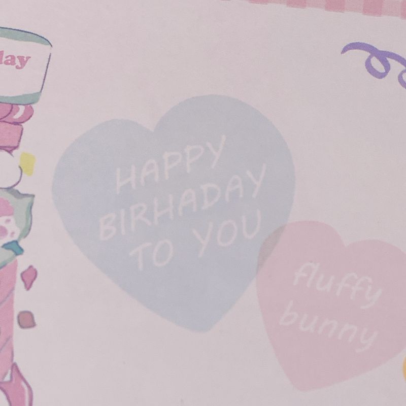 ハピバコラボメモ B品 Fluffy Bunny ハピバコラボメモ B品 Fluffy Bunny