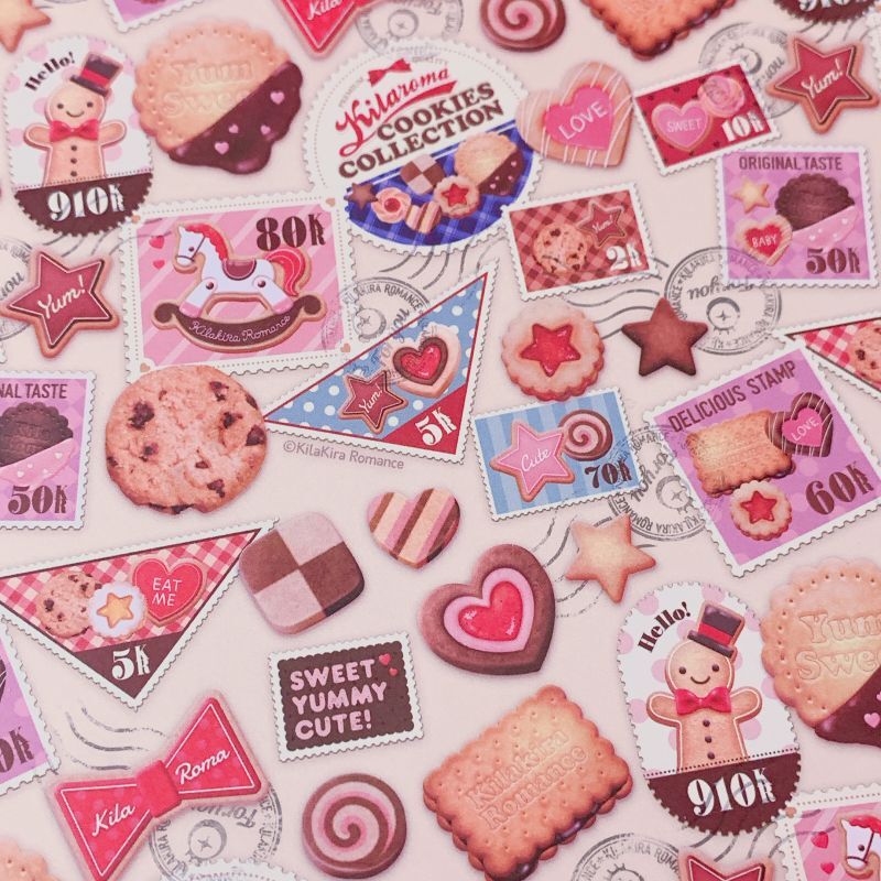 デザインペーパー Cookies Collection No 04 切手風 Fluffy Bunny