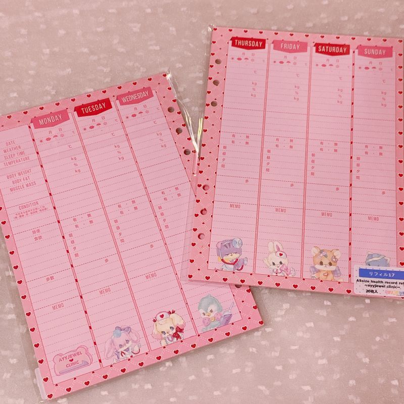 A5size memo refill ~ayyjewel clinic~ リフィル