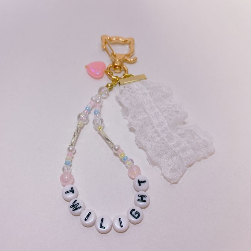 アルファベット キーホルダー Fluffy Bunny