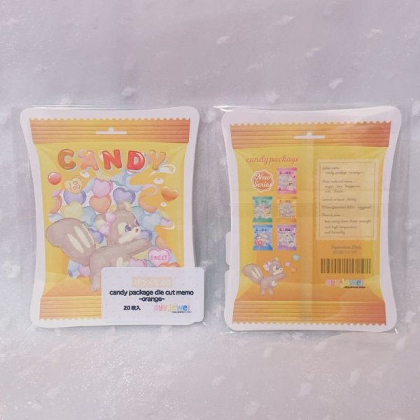 画像1: バラメモ 88.candy package die cut memo ~orange~ (1)