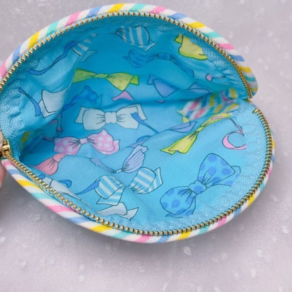 画像3: ヴィンテージポーチ パステルブルー (3)