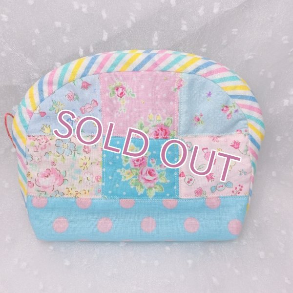 画像2: ヴィンテージポーチ　パステルブルー (2)