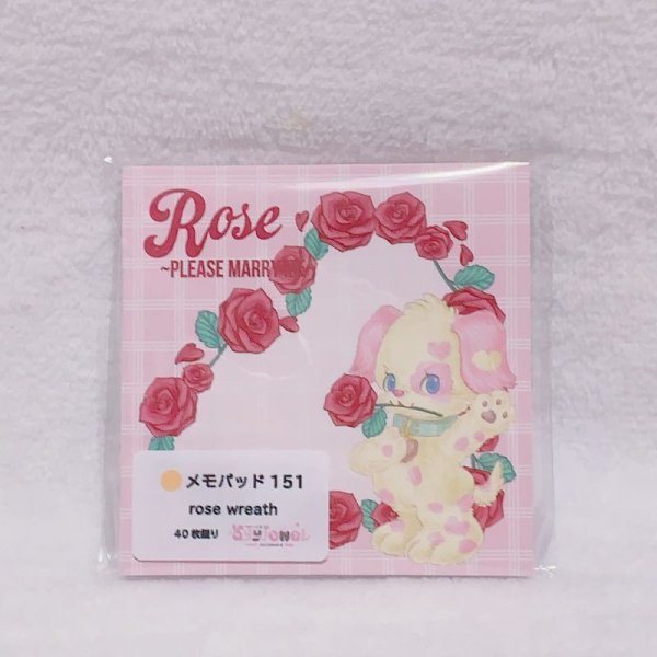 画像1: メモパッド151.rose wreath (1)