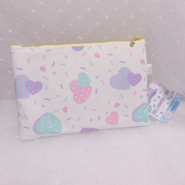 画像2: フラットポーチ　sweets shop (2)